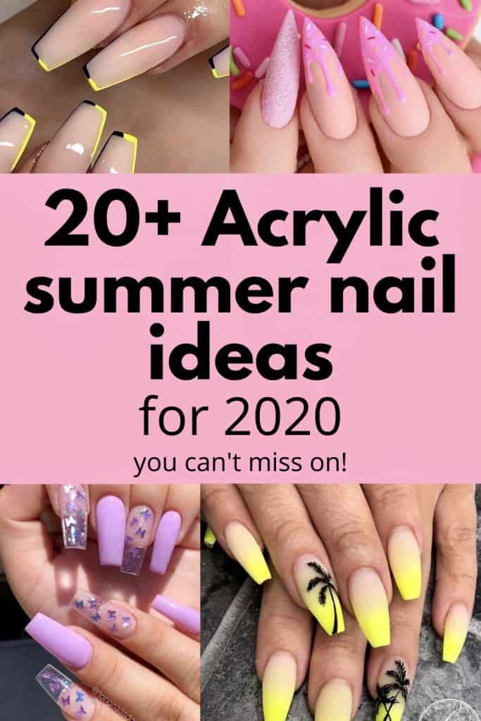 20+ Bright summer nails For 2023