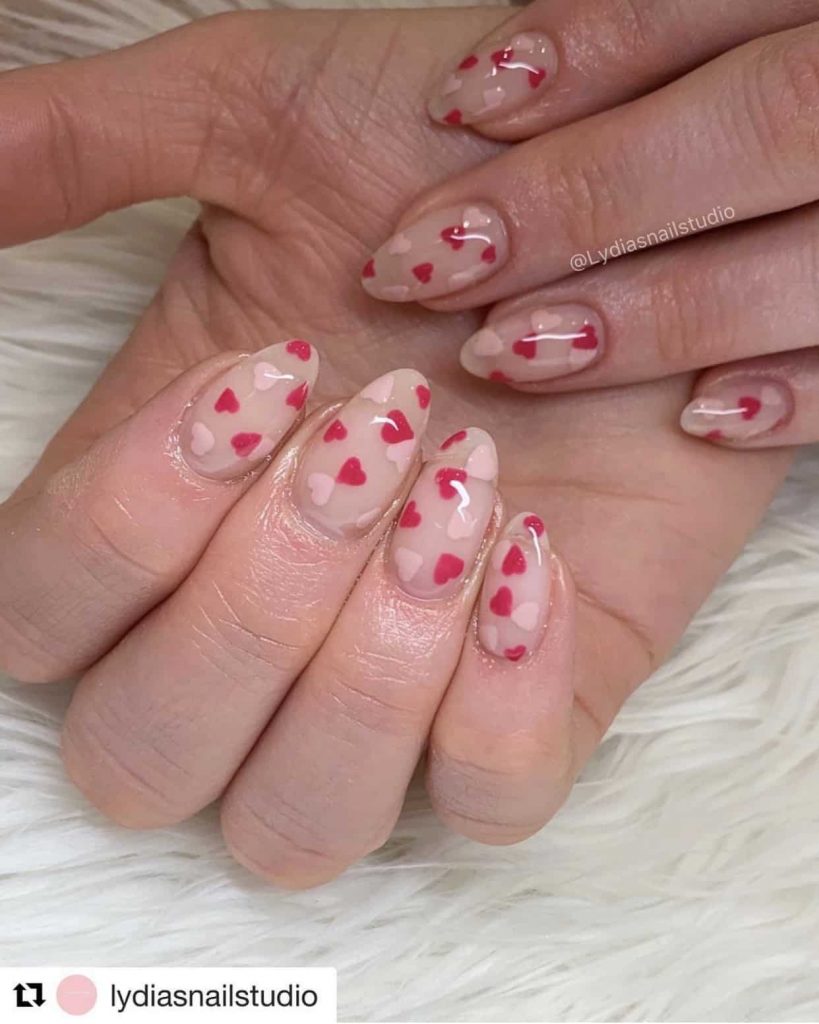 cute valentines nails