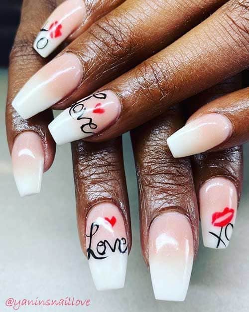 cute valentines nails