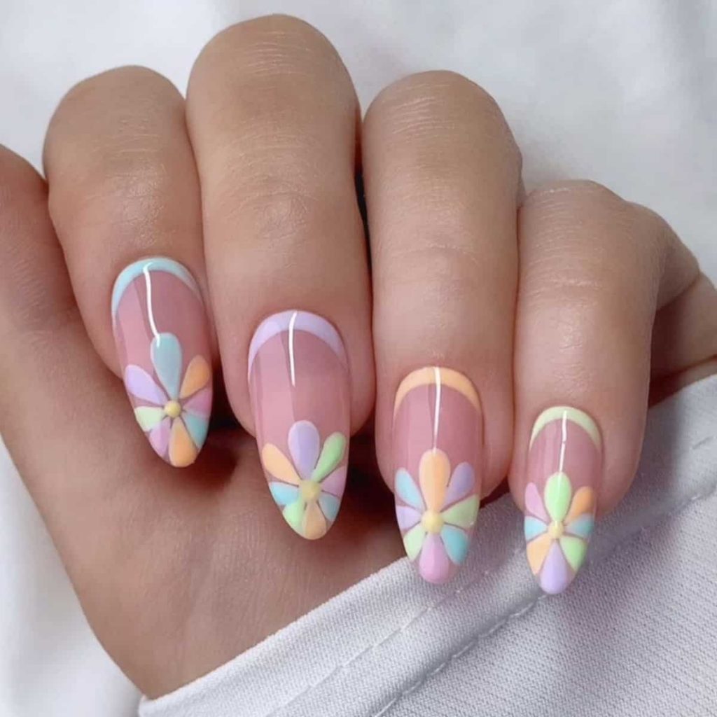 rainbow summer nails