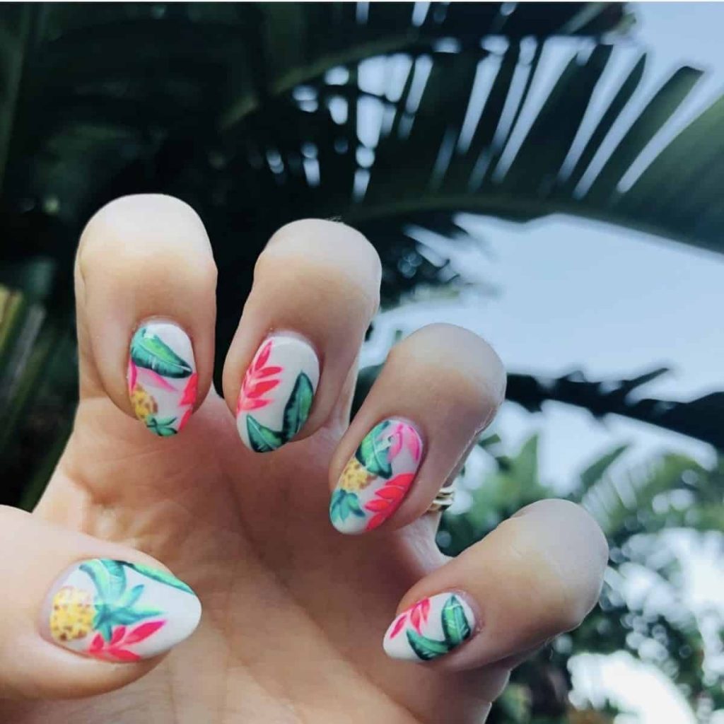 tropical summer nails